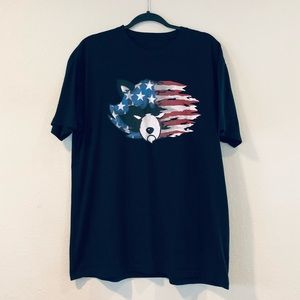 Trash Panda Tactical Short Sleeve Tee Shirt American Flag Black Size XXL